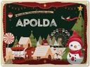 Blechschild 30x40 cm Weihnachtsgrüße aus Apolda Weihnachten