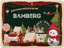 Blechschild 30x40 cm Weihnachtsgrüße aus Bamberg Weihnachten