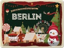 Blechschild 30x40 cm Weihnachtsgrüße aus Berlin Weihnachten
