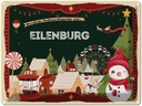 Blechschild 30x40 cm Weihnachtsgrüße aus Eilenburg Weihnachten
