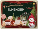 Blechschild 30x40 cm Weihnachtsgrüße aus Elmshorn Weihnachten