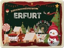 Blechschild 30x40 cm Weihnachtsgrüße aus Erfurt Weihnachten