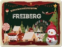 Blechschild 30x40 cm Weihnachtsgrüße aus Freiberg Weihnachten