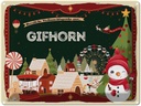 Blechschild 30x40 cm Weihnachtsgrüße aus Gifhorn Weihnachten