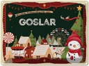 Blechschild 30x40 cm Weihnachtsgrüße aus Goslar Weihnachten