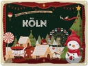 Blechschild 30x40 cm Weihnachtsgrüße aus Köln Weihnachten