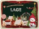 Blechschild 30x40 cm Weihnachtsgrüße aus Lage Weihnachten Fest
