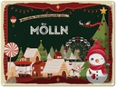 Blechschild 30x40 cm Weihnachtsgrüße aus Mölln Weihnachten Fest