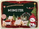 Blechschild 30x40 cm Weihnachtsgrüße aus Munster Weihnachten