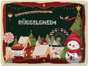 Blechschild 30x40 cm Weihnachten Grüße RÜSSELSHEIM Abenteuer Reisen Urlaub