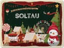Blechschild 30x40 cm Weihnachten Grüße aus SOLTAU Abenteuer Reisen Urlaub