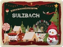 Blechschild 30x40 cm Weihnachten Grüße SULZBACH Abenteuer Reisen Urlaub
