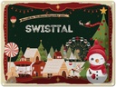 Blechschild 30x40 cm Weihnachten Grüße SWISTTAL Abenteuer Reisen Urlaub