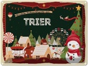 Blechschild 30x40 cm Weihnachten Grüße aus TRIER Abenteuer Reisen Urlaub