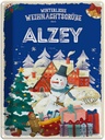 Blechschild 40x30 cm Weihnachtsgrüße aus ALZEY Abenteuer Reisen Urlaub Weihnachten