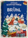 Blechschild 40x30 cm Weihnachtsgrüße aus BRÜHL Abenteuer Reisen Urlaub Weihnachten