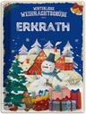 Blechschild 40x30 cm Weihnachtsgrüße aus ERKRATH Abenteuer Reisen Urlaub Weihnachten