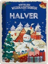 Blechschild 40x30 cm Weihnachtsgrüße aus HALVER Abenteuer Reisen Urlaub Weihnachten