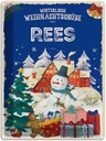 Blechschild 40x30 cm Weihnachtsgrüße aus REES Abenteuer Reisen Urlaub Weihnachten