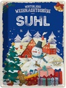 Blechschild 40x30 cm Weihnachtsgrüße aus SUHL Abenteuer Reisen Urlaub Weihnachten