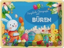 Blechschild 30x40 cm Ostern Ostergrüße BÜREN Gruß Fest