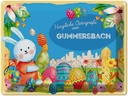 Blechschild 30x40 cm Ostern Ostergrüße GUMMERSBACH Gruß