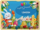Blechschild 30x40 cm Ostern Ostergrüße LINGEN Gruß