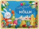 Blechschild 30x40 cm Ostern Ostergrüße MÖLLN Gruß Fest