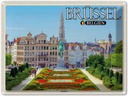 Blechschild 30x40 cm Brüssel Belgien Kunstberg Bildmotiv Reisemotiv Abenteuer Reisen