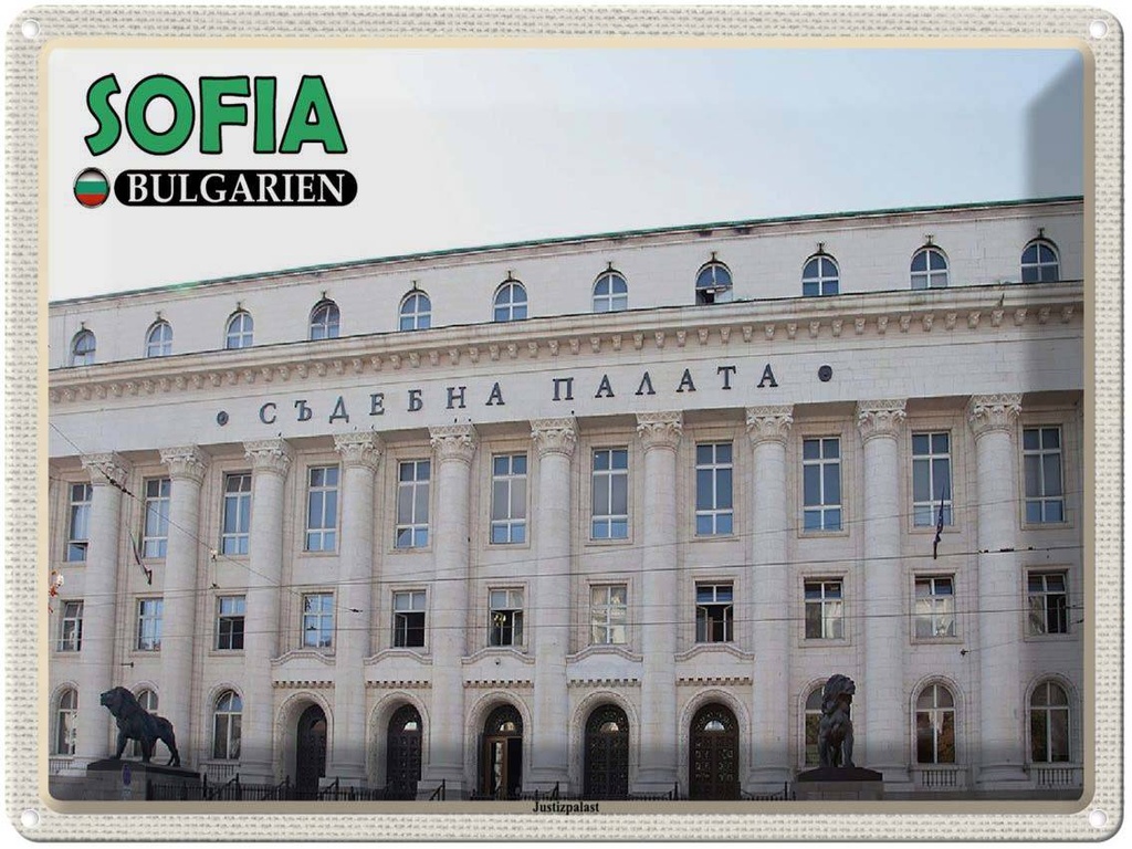 Blechschild 30x40 cm Sofia Bulgarien Justizpalast Bildmotiv Reisemotiv Abenteuer Reisen
