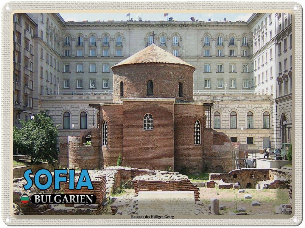 Blechschild 30x40 cm Sofia Bulgarien Rotunde Heiligen Georg Bildmotiv Reisemotiv Abenteuer Reisen