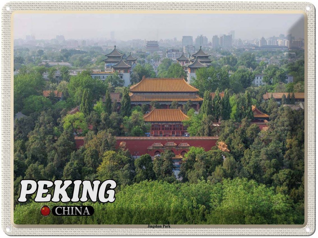 Blechschild 30x40 cm Peking China Jingshan Park Bildmotiv Reisemotiv Abenteuer Reisen