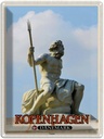 Blechschild 40x30 cm Kopenhagen Dänemark Neptun Statue Bildmotiv Reisemotiv Abenteuer Reisen