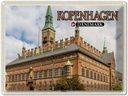 Blechschild 30x40 cm Kopenhagen Dänemark Rathaus Bildmotiv Reisemotiv Abenteuer Reisen