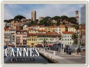 Blechschild 30x40 cm Cannes Frankreich Le Suquet Stadtviertel Abenteuer Reisen Urlaub