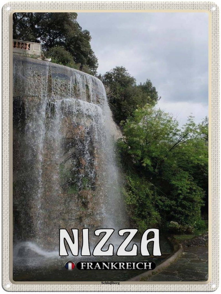 [LA-1788604] Blechschild 40x30 cm Nizza Frankreich Schloßberg Abenteuer Reisen Urlaub