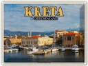 Blechschild 30x40 cm Kreta Griechenland Venezianischer Hafen Bildmotiv Reisemotiv Abenteuer Reisen