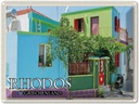 Blechschild 30x40 cm Rhodos Griechenland Koskinou Gasse Bildmotiv Reisemotiv Abenteuer Reisen