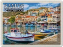 Blechschild 30x40 cm Samos Griechenland Pythagório Kleinstadt Bildmotiv Reisemotiv Abenteuer Reisen
