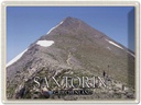 Blechschild 30x40 cm Santorin Griechenland Berg Profitis Ilias Bildmotiv Reisemotiv Abenteuer Reisen