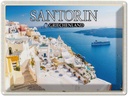 Blechschild 30x40 cm Santorin Griechenland Fira Hauptstadt Bildmotiv Reisemotiv Abenteuer Reisen
