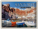 Blechschild 30x40 cm Santorin Griechenland Hafen von Ammoudi Bildmotiv Reisemotiv Abenteuer Reisen