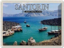 Blechschild 30x40 cm Santorin Griechenland Kameni Vulkaninsel Bildmotiv Reisemotiv Abenteuer Reisen