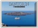 Blechschild 30x40 cm Santorin Griechenland Palea Kameni Insel Bildmotiv Reisemotiv Abenteuer Reisen