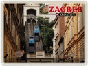 Blechschild 30x40 cm Zagreb Kroatien Standseilbahn Uspinjaca Bildmotiv Reisemotiv Abenteuer Reisen