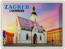 Blechschild 30x40 cm Zagreb Kroatien St. Markus Kirche Bildmotiv Reisemotiv Abenteuer Reisen