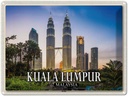 Blechschild 30x40 cm Kuala Lumpur Malaysia Skyline Bildmotiv Reisemotiv Abenteuer Reisen