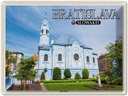 Blechschild 30x40 cm Bratislava Slowakei Blaue Kirche Bildmotiv Reisemotiv Abenteuer Reisen