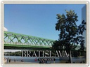 Blechschild 30x40 cm Bratislava Slowakei Stary Most Alte Brücke Bildmotiv Reisemotiv Abenteuer Reisen