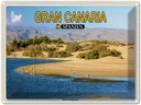 Blechschild 30x40 cm Gran Canaria Spanien Dunas de Maspalomas Bildmotiv Reisemotiv Abenteuer Reisen